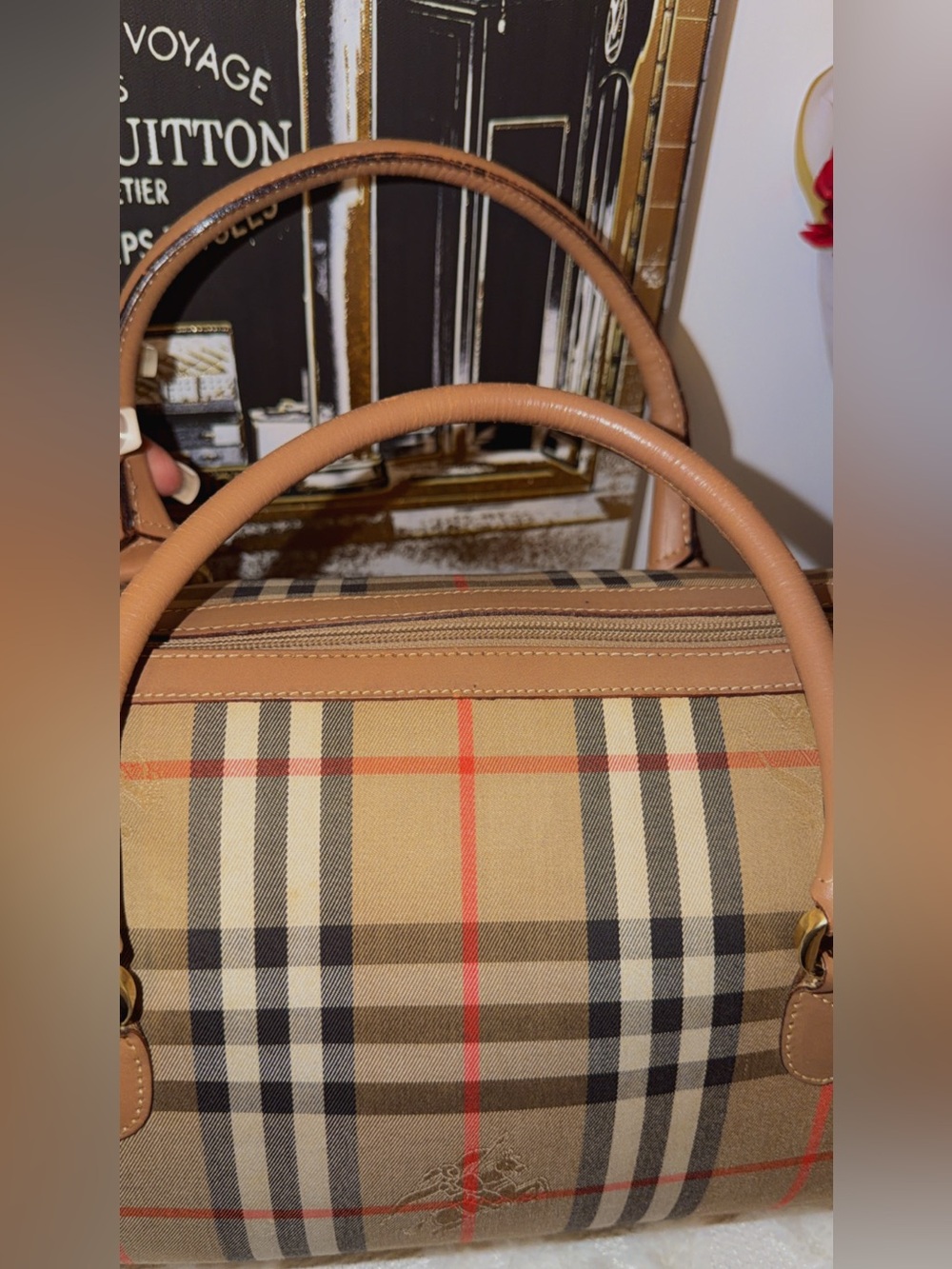 Burberry Nova Check Boston Bag with Certificate of Authenticity - Picture 6 of 9